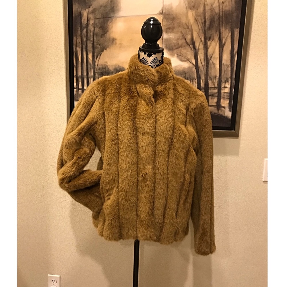 Faux fur jacket coat
